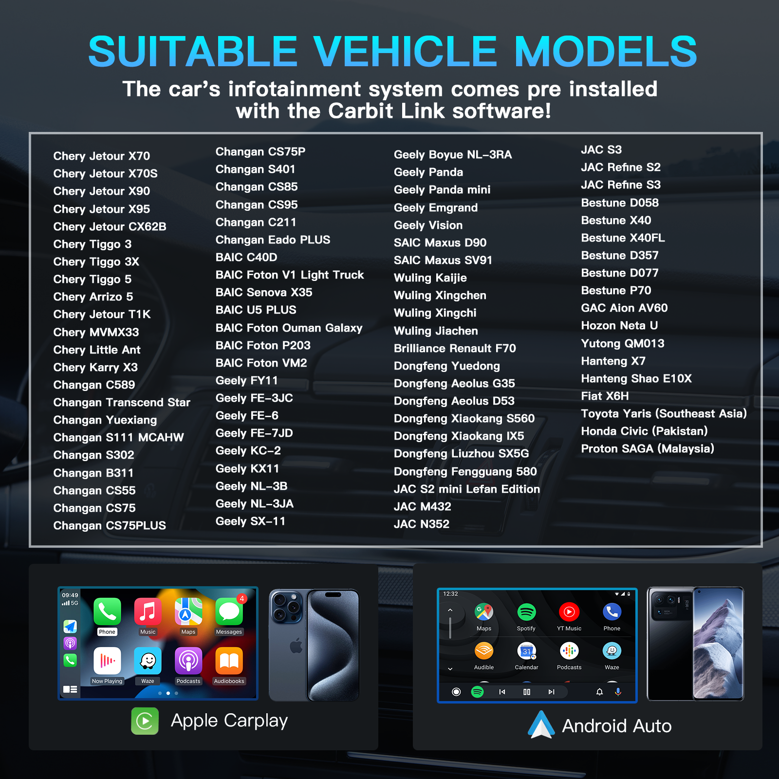CARBITLINK USB Dongle with Wireless CarPlay Android Auto 6