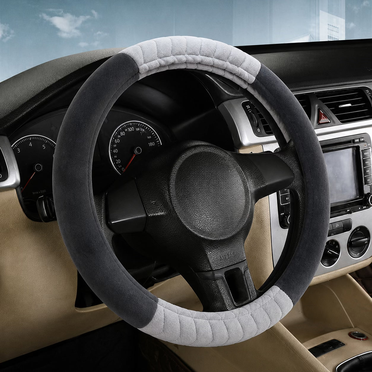 Delux Velvet Steering Wheel Covers L007 (Large) 3