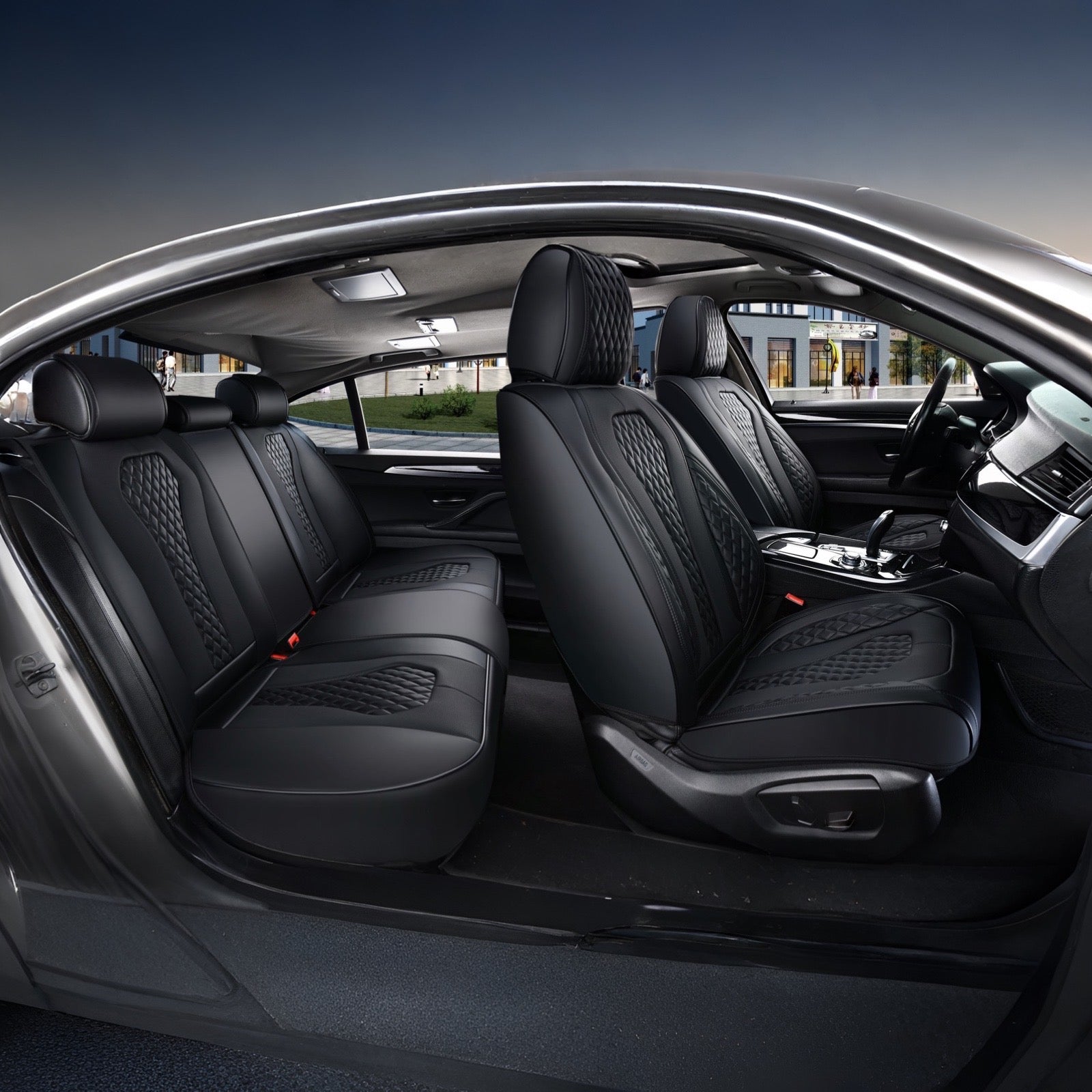 Stylish Leather Seat Covers (5 pcs set)