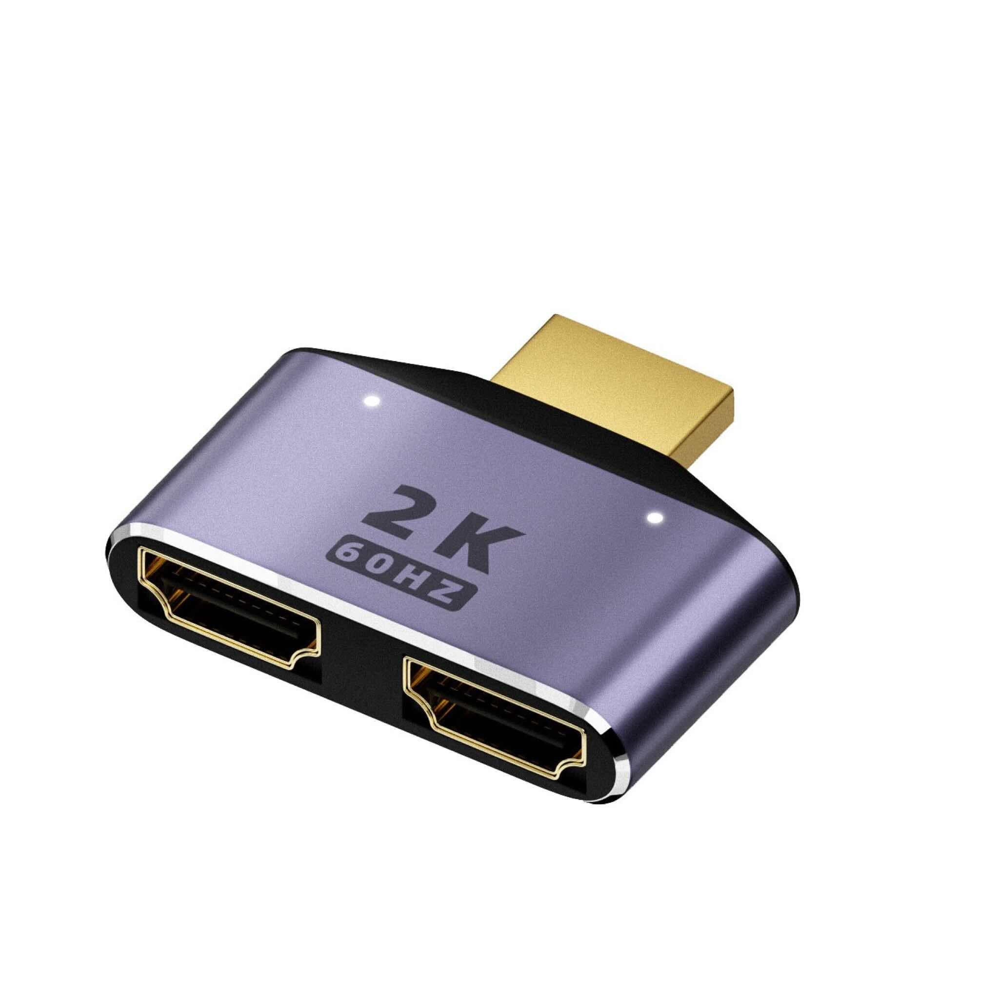 HDMI Splitter 2K HD Adapter for Dual Rear Screens 1
