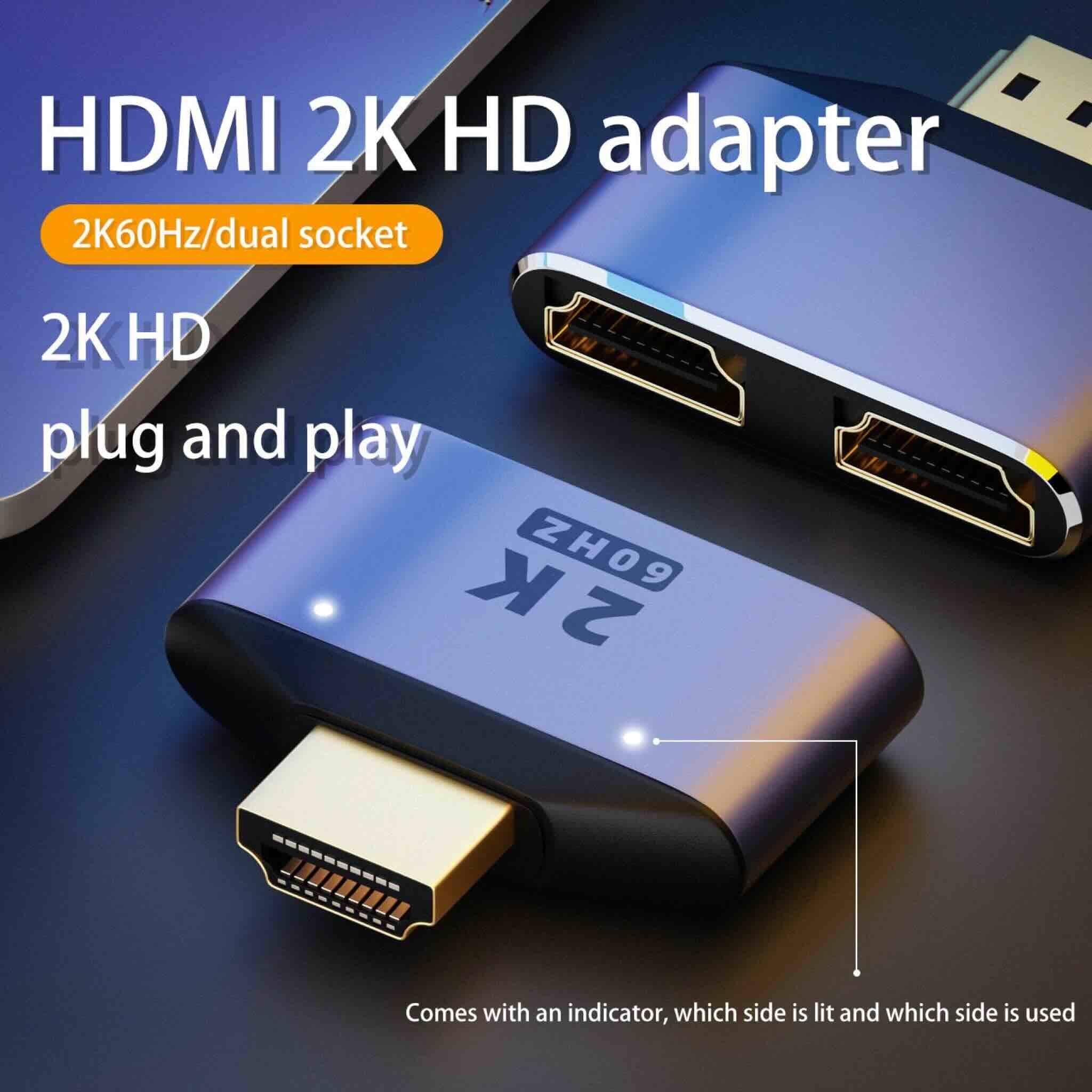 HDMI Splitter 2K HD Adapter for Dual Rear Screens 2