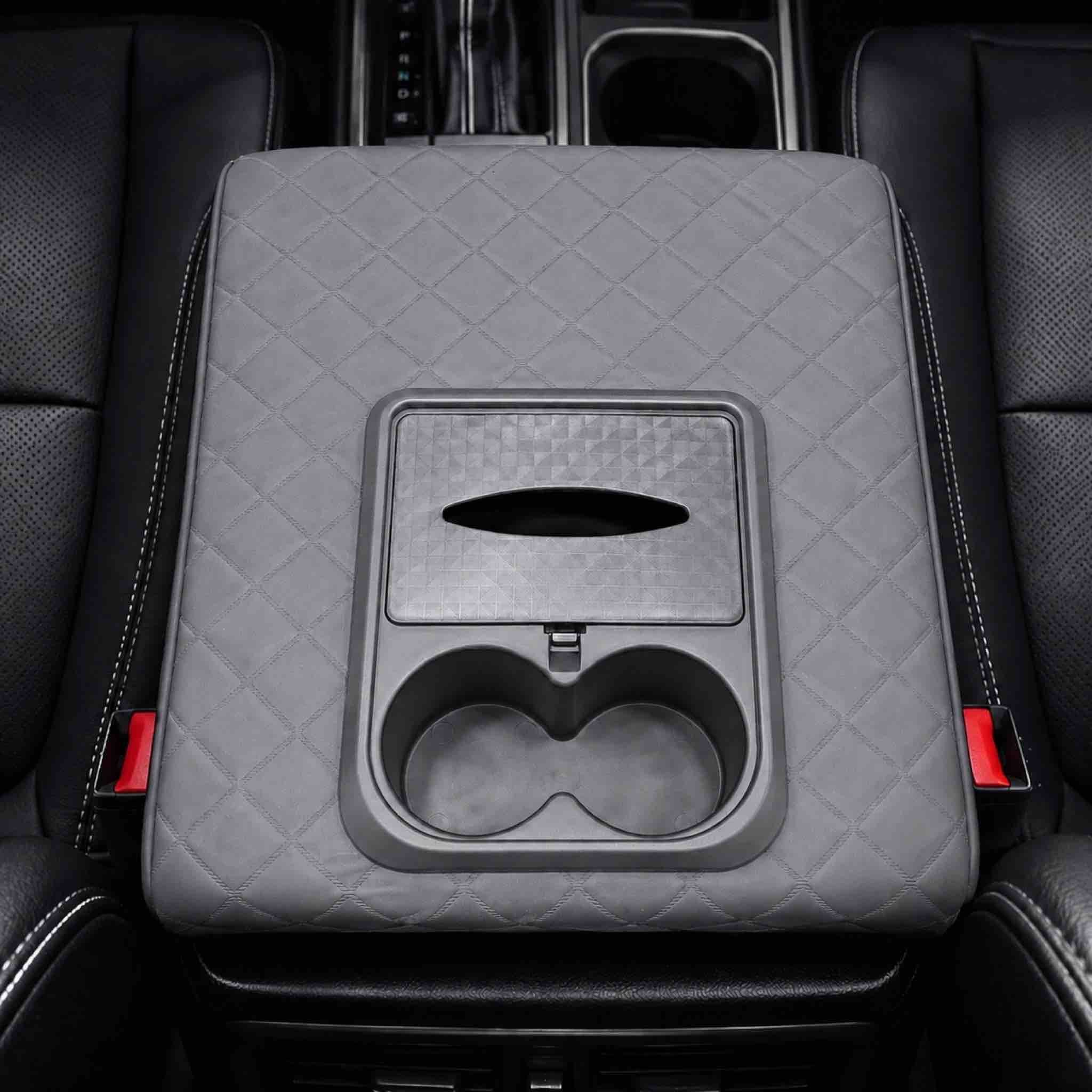 Wide Armrest with Cup Holder for Tahoe, Yukon, Patrol, Landcruiser SUVs 4