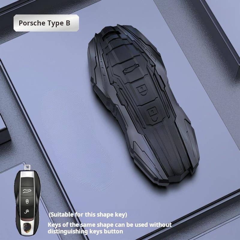 PORSCHE Zinc Alloy Key Remote Cover with two keychains