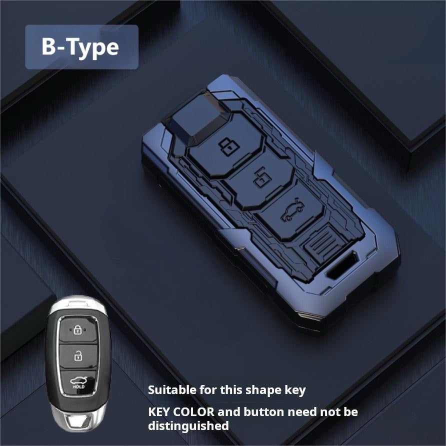 HYUNDAI Zinc Alloy Key Remote Cover with two keychains