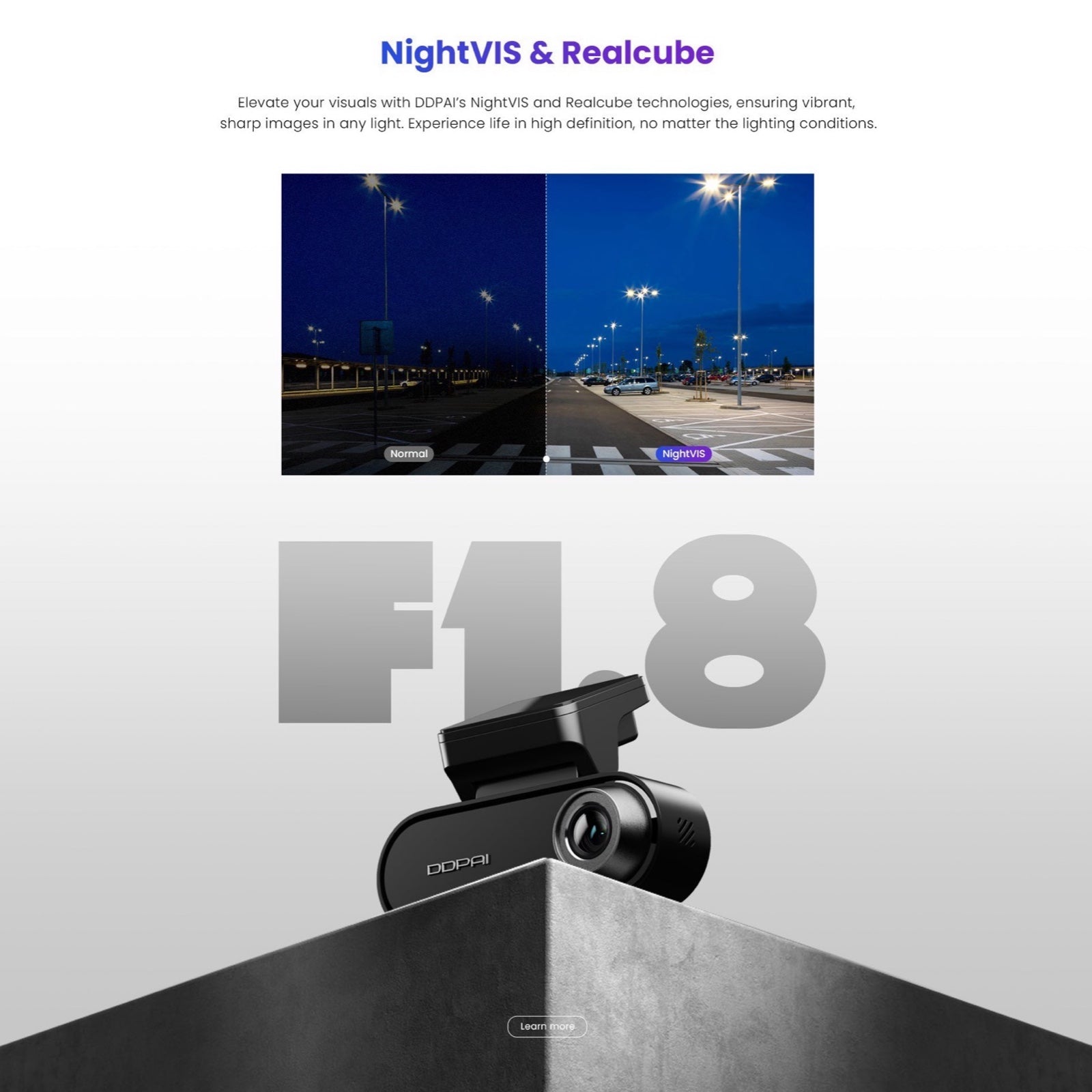 DDPAI N5 Dual 4K Dash Cam 2160P, F1.8 with NightVIS 5G Lens, WiFi, 260° Coverage, G-Sensor