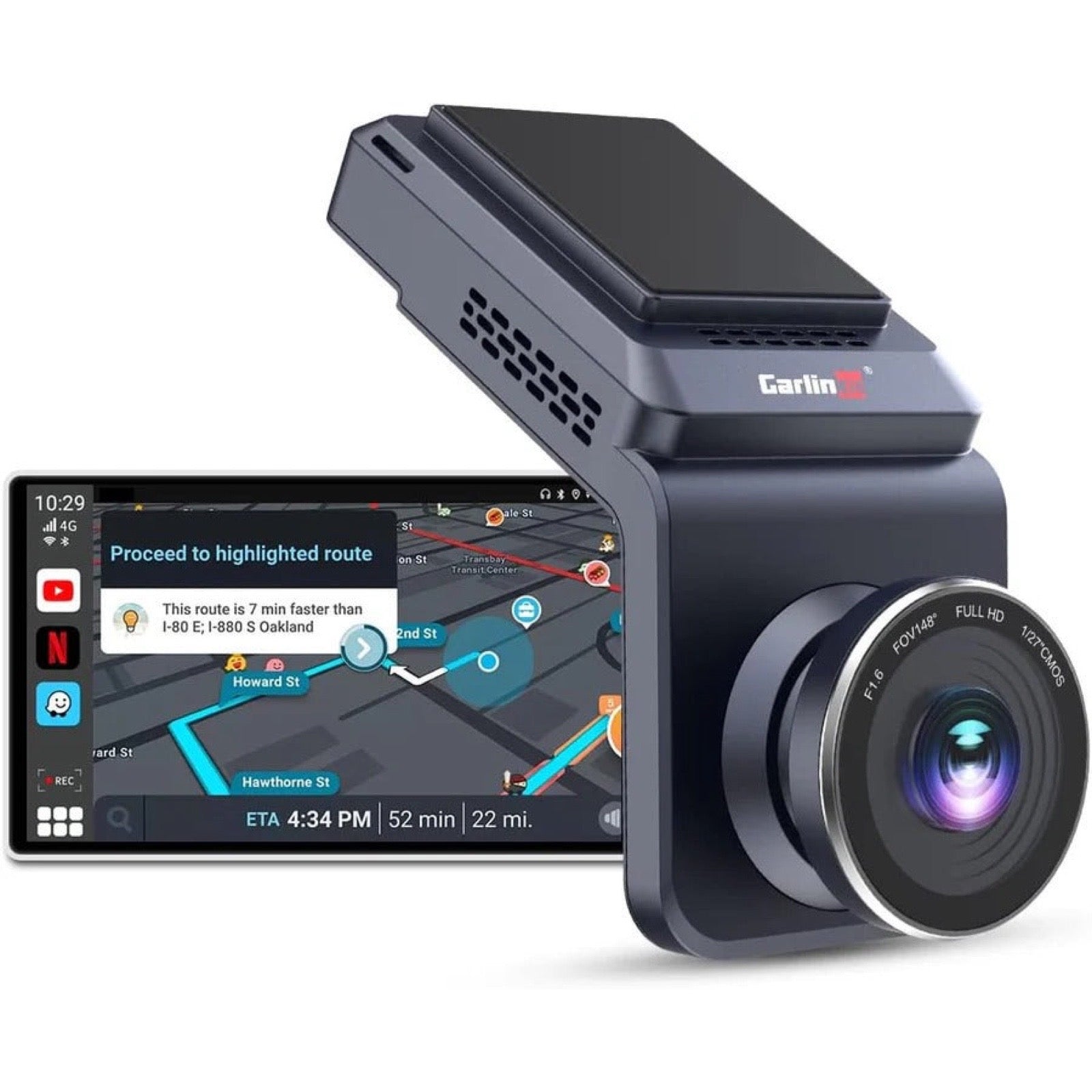 Carlinkit QCM 6125 CarPlay Android 12 Wireless AI Box HD Dash Cam