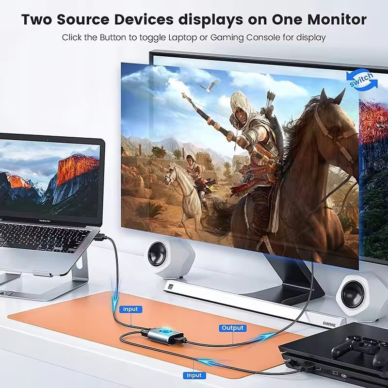 8K HDMI 2.1 Bi-Directional Switch for Dual Rear Screens 4