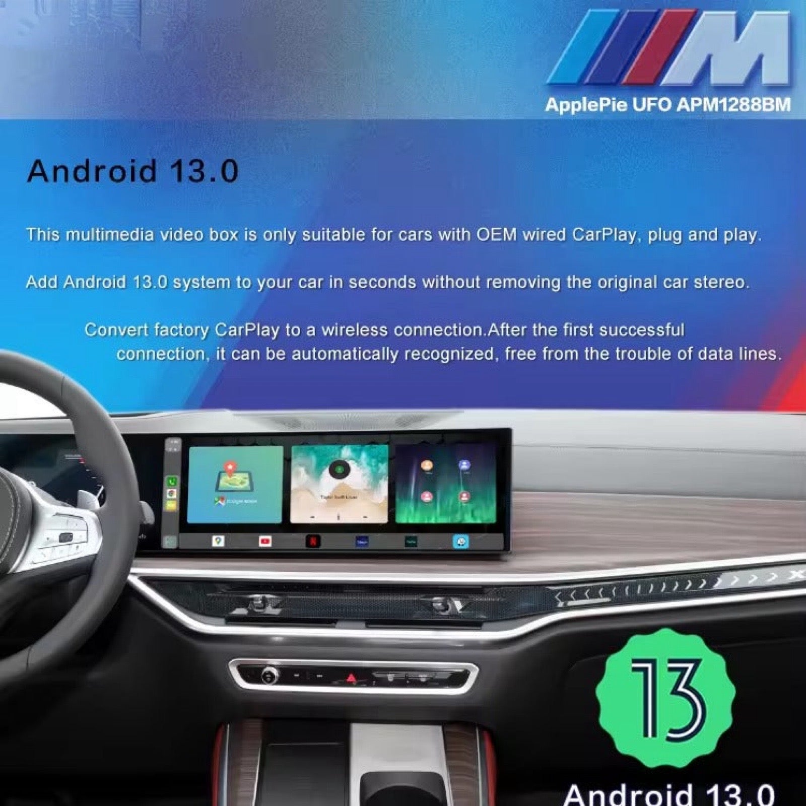 BMW 128GB+8G CarPlay Android 13 AI TBOX Wireless