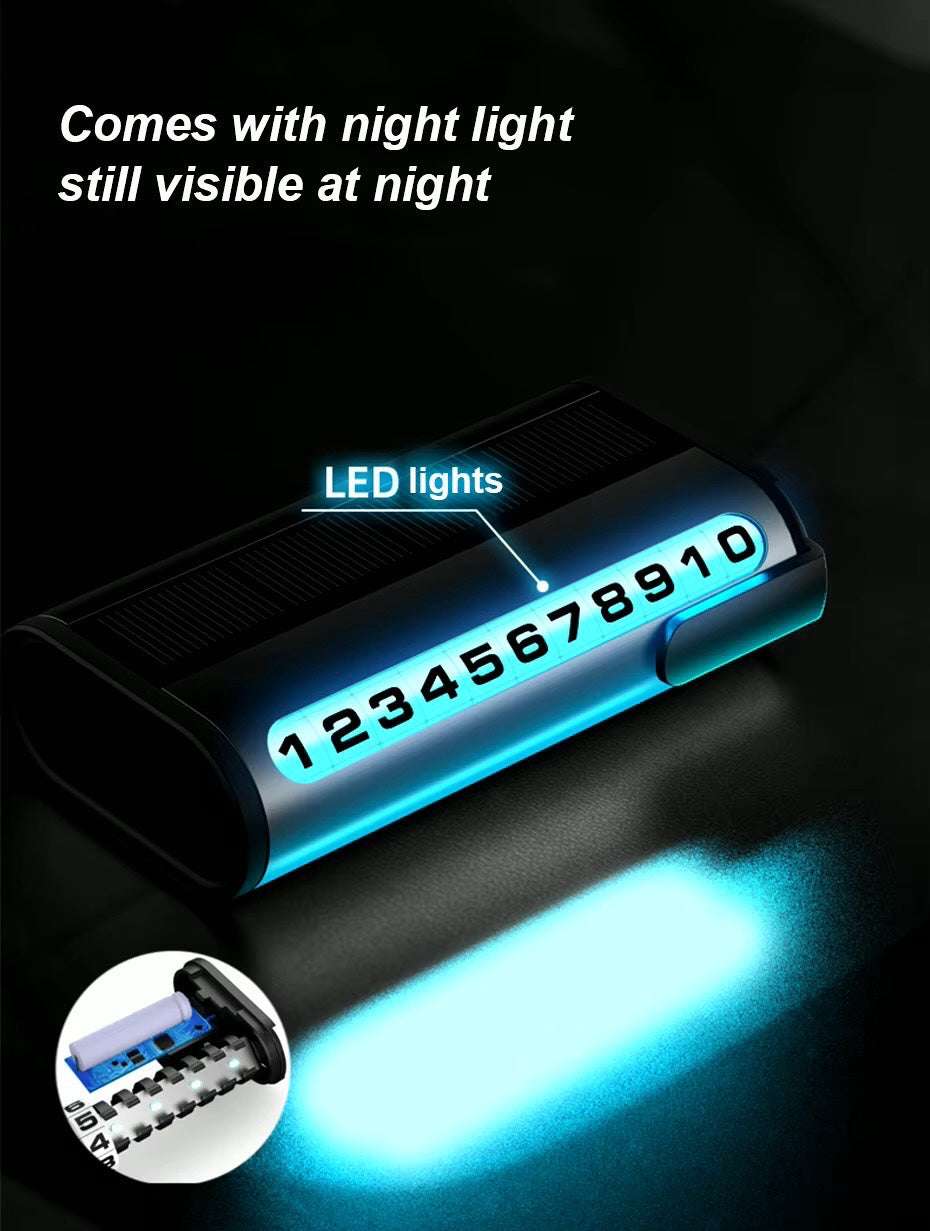 Solar LED Light Temporary Parking Card