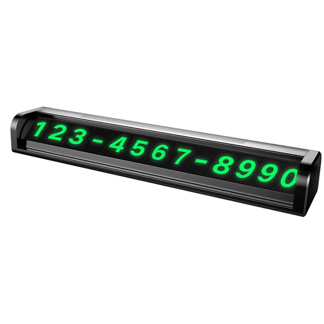 Metal Flip Temporary Number Parking Card