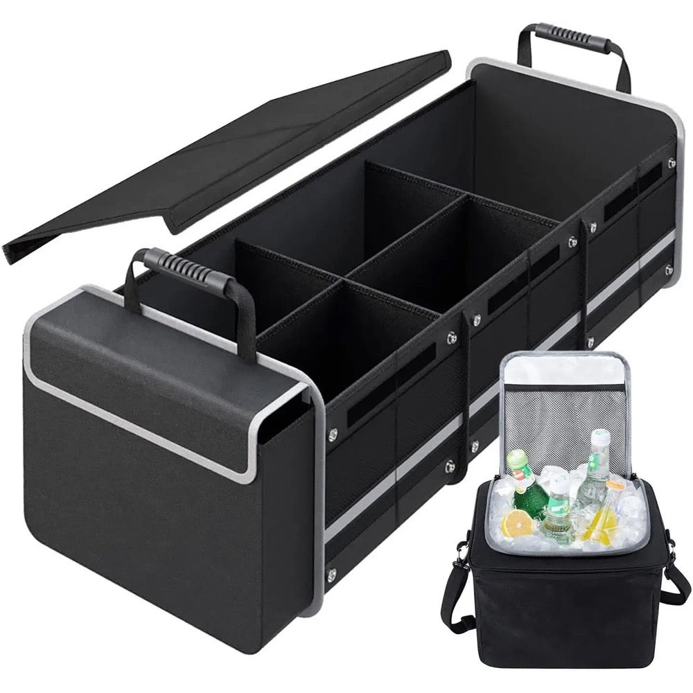 Expandable Trunk Organiser with Cooler Bag