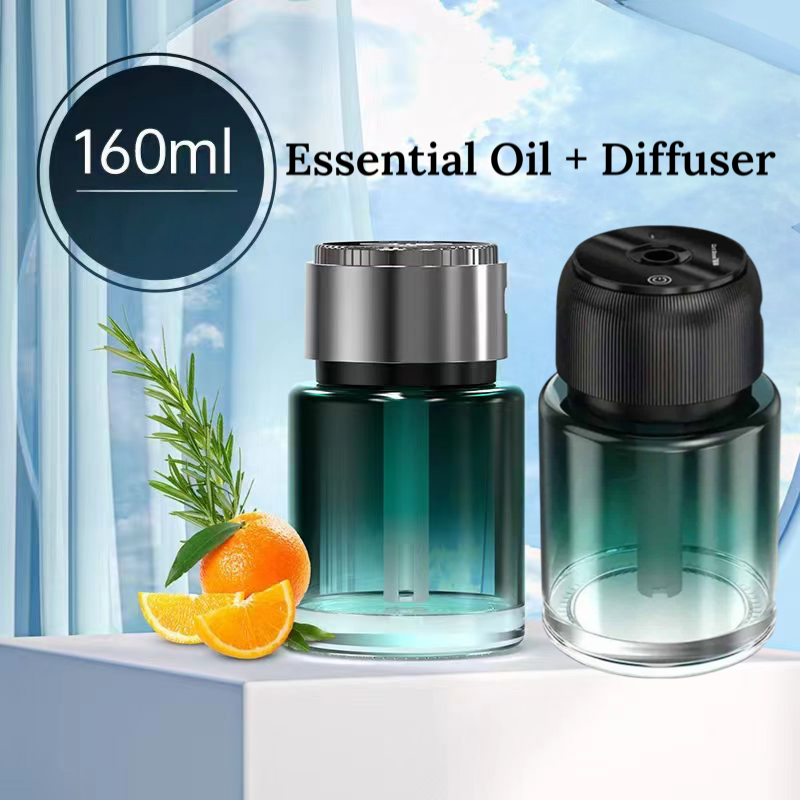 Car Fragrance Diffuser with Light and Essential Oil(160 ml)