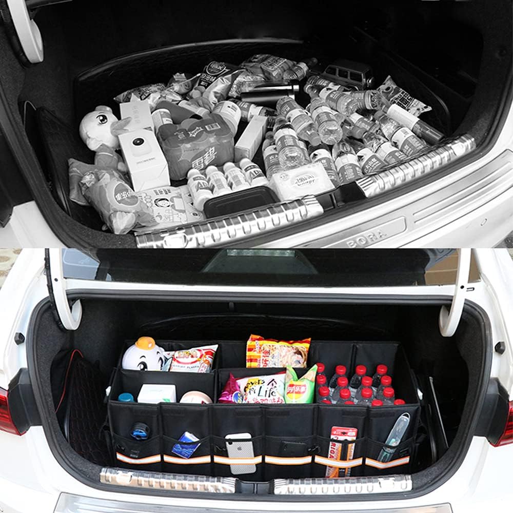 100L Heavy Duty Collapsible Trunk Organiser with Lid