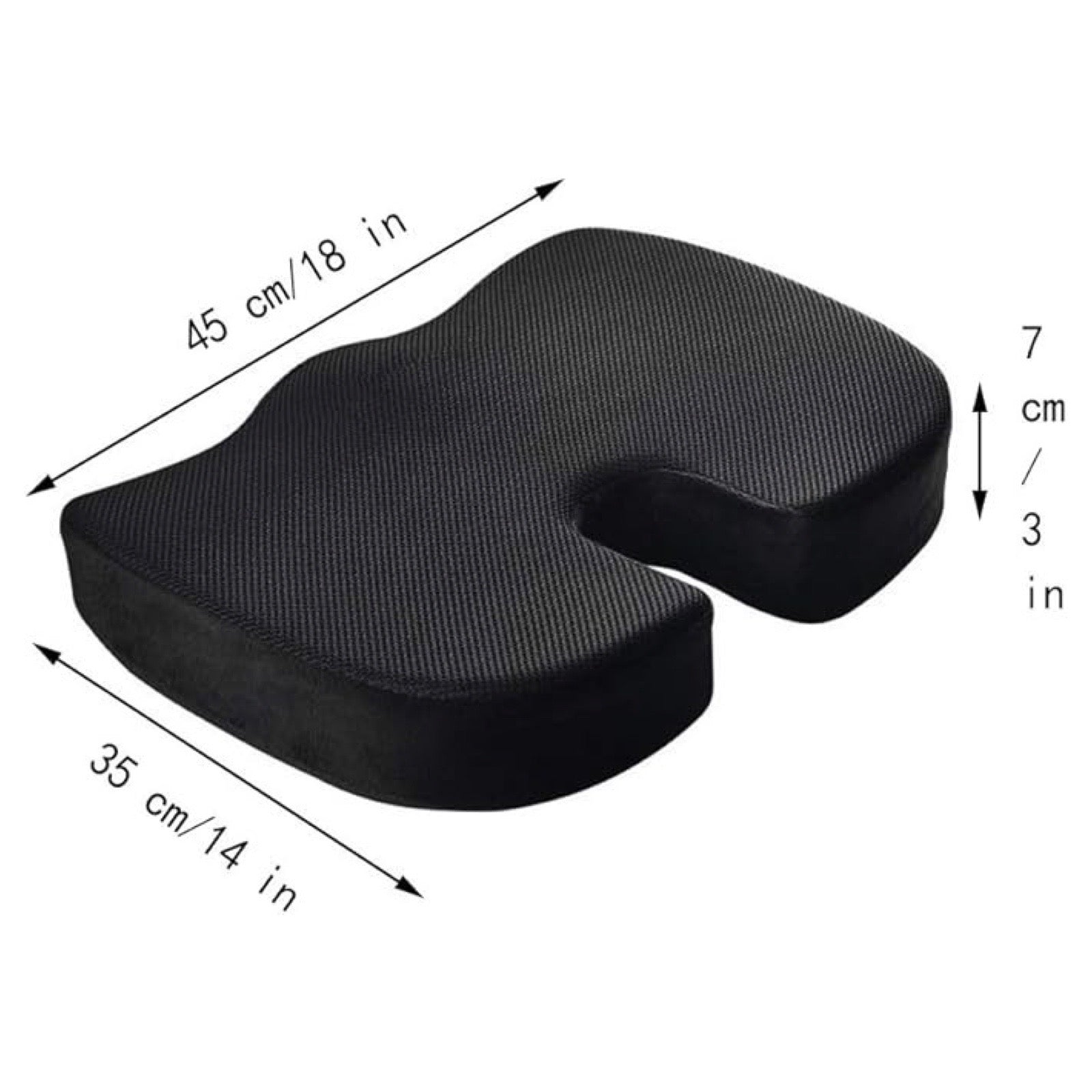 Orthopedic Memory Foam Seat Cushion for Pain Relief Support