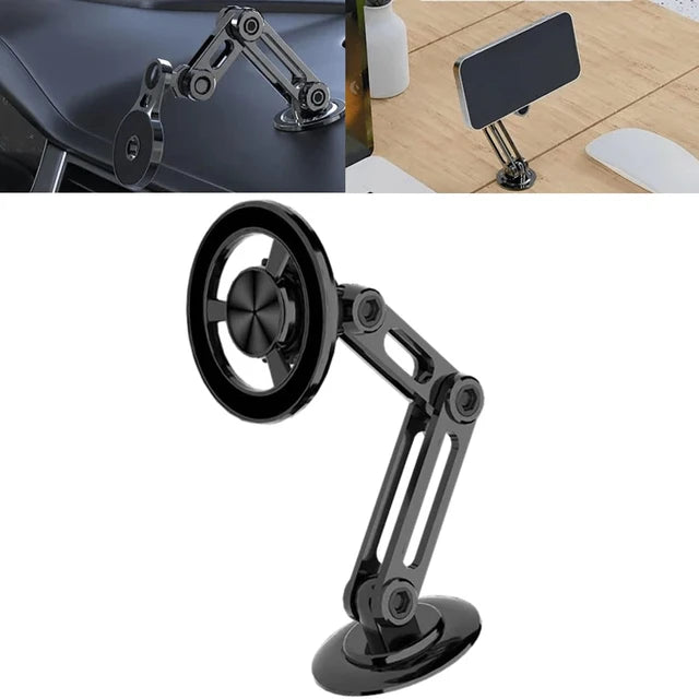 Metal Foldable Strong Magnetic Suction Car Mobile Holder