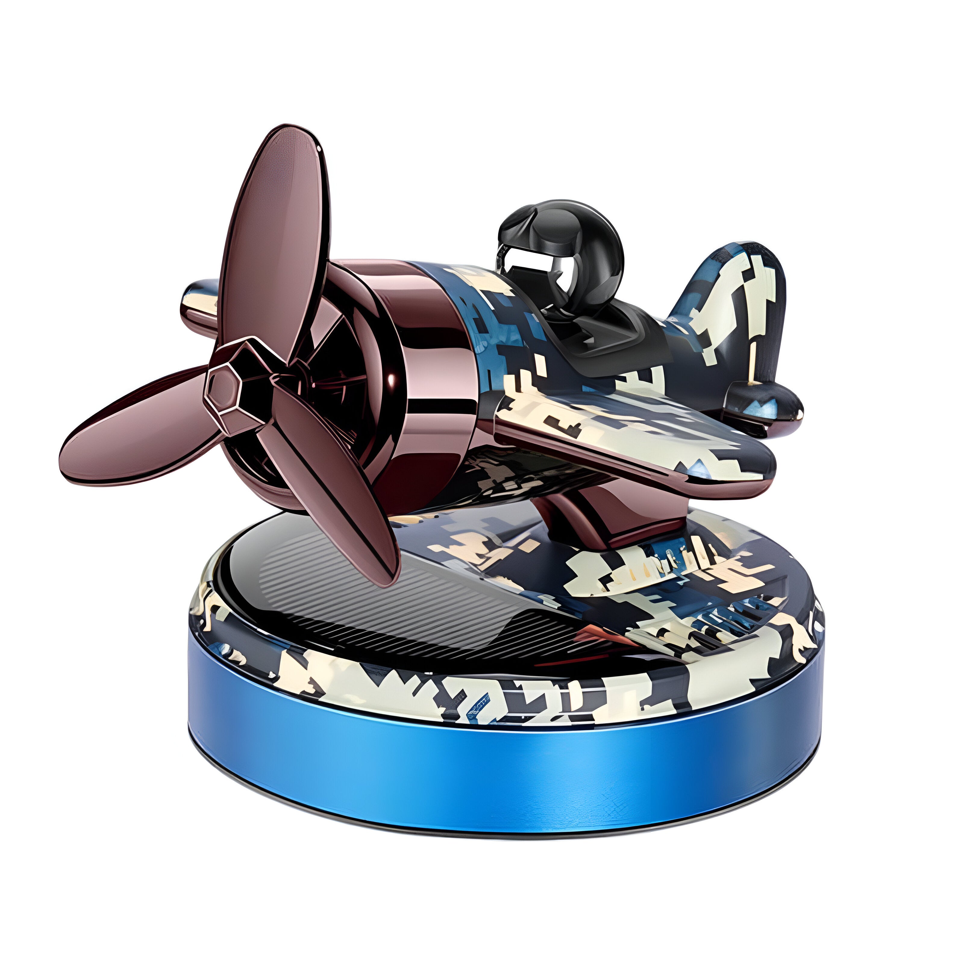 Airforce Pilot Plane Solar Rotating Air Freshener Diffuser M1