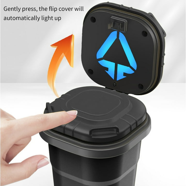 Ashtray Trash Can Style with LED Light