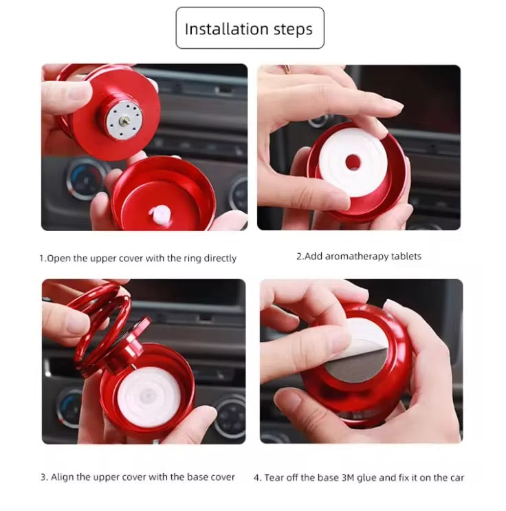 Solar Rotating Double Loop Air Freshener