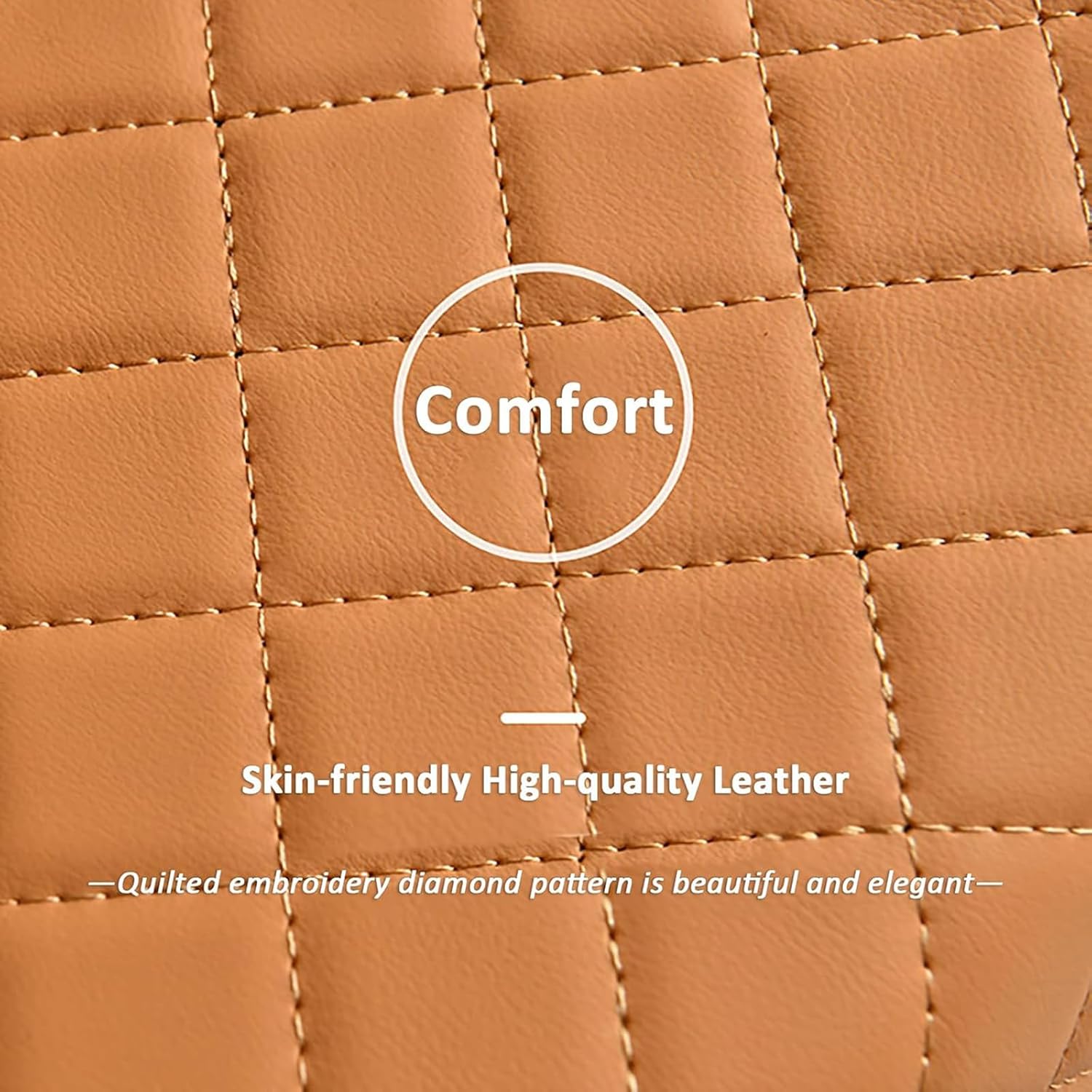 PU Leather Armrest with Tissue Box & Cup Holders 12