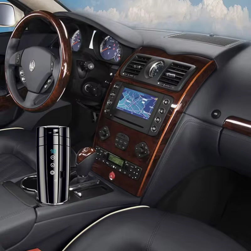 Car Electric Heating Cup Holder Mug with LCD Digital 6