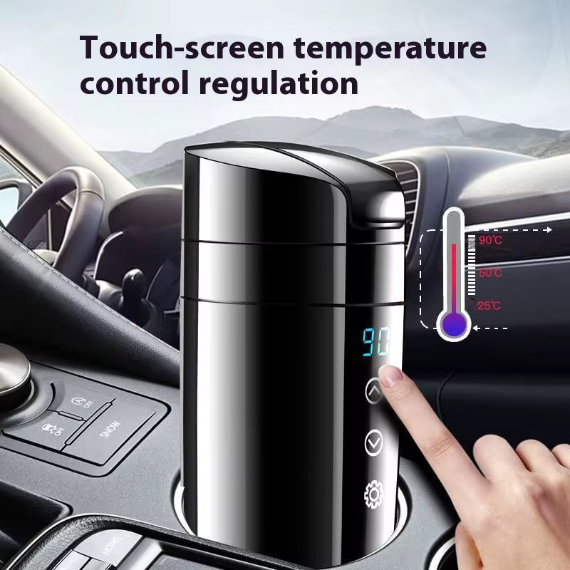 Car Electric Heating Cup Holder Mug with LCD Digital 5
