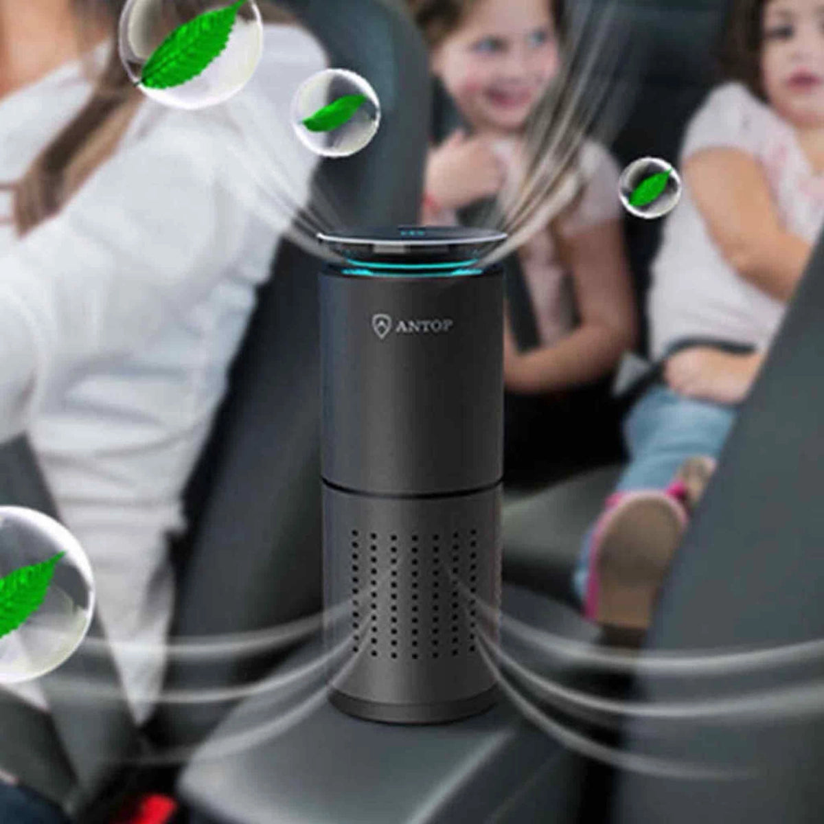 ANTOP Portable Car Air Purifier with LED Light 3
