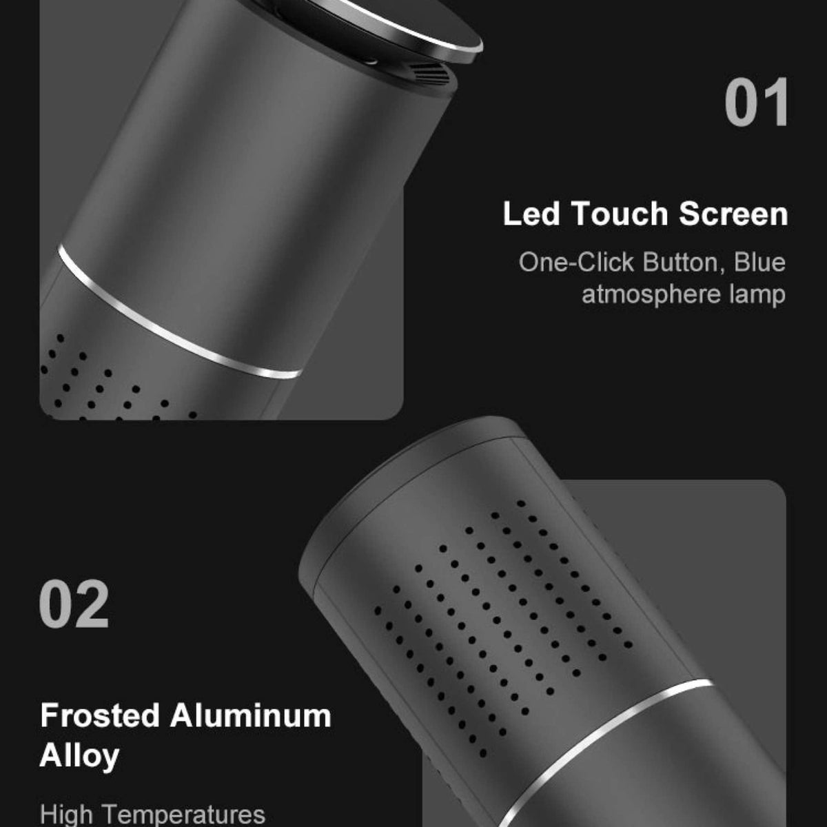 ANTOP Portable Car Air Purifier with LED Light 6