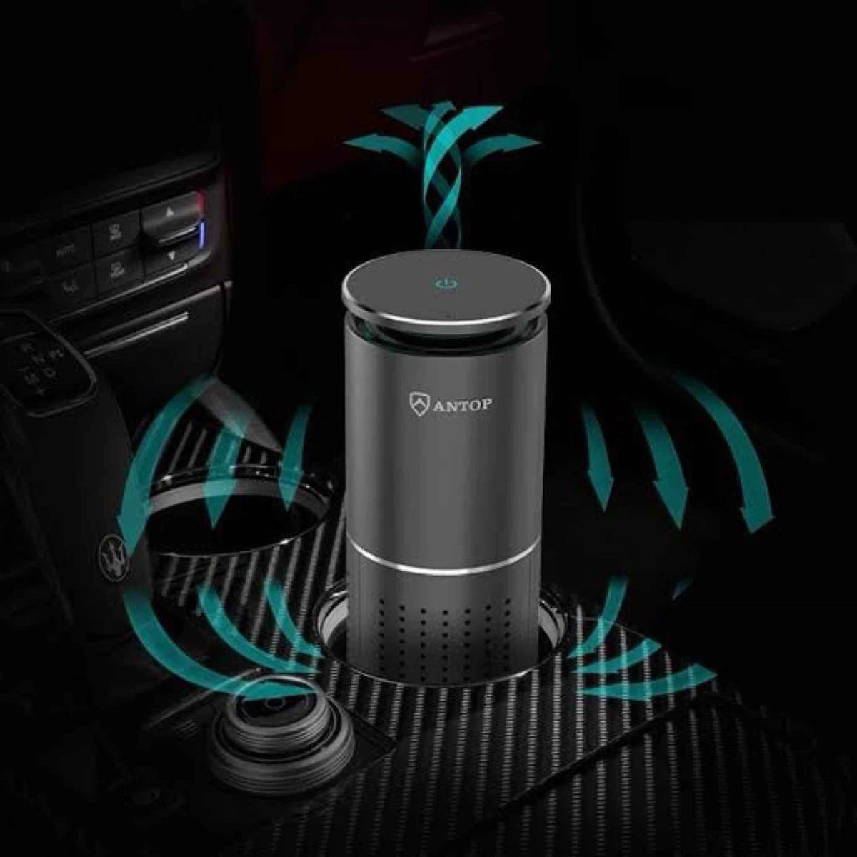 ANTOP Portable Car Air Purifier with LED Light 2