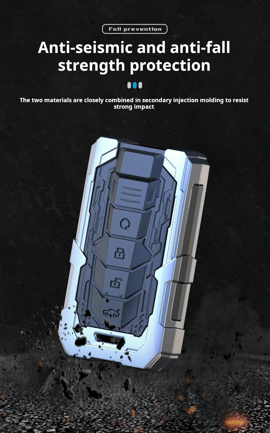 INFINITY Zinc Alloy Key Remote Cover with two keychains-غطاء جهاز التحكم عن بعد لمفتاح سبائك الزنك من إنفينيتي مع سلسلتي مفاتيح-Auto-Emporio-Kuwait.0