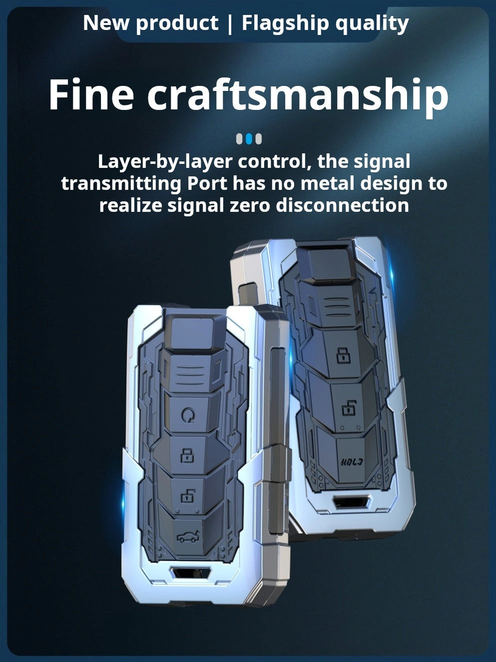 INFINITY Zinc Alloy Key Remote Cover with two keychains-غطاء جهاز التحكم عن بعد لمفتاح سبائك الزنك من إنفينيتي مع سلسلتي مفاتيح-Auto-Emporio-Kuwait.0