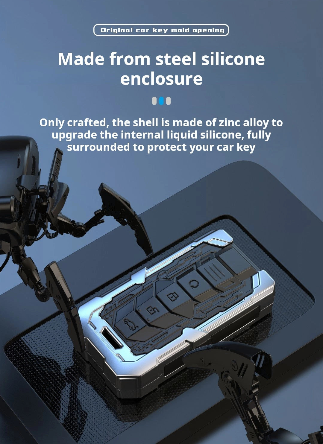 INFINITY Zinc Alloy Key Remote Cover with two keychains-غطاء جهاز التحكم عن بعد لمفتاح سبائك الزنك من إنفينيتي مع سلسلتي مفاتيح-Auto-Emporio-Kuwait.0