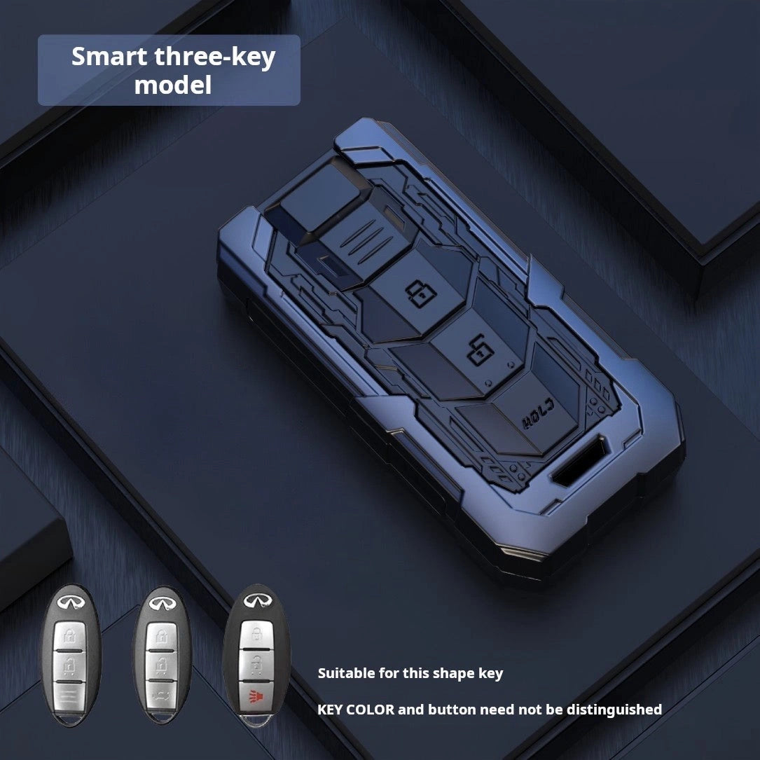 INFINITY Zinc Alloy Key Remote Cover with two keychains-غطاء جهاز التحكم عن بعد لمفتاح سبائك الزنك من إنفينيتي مع سلسلتي مفاتيح-Auto-Emporio-Kuwait.0