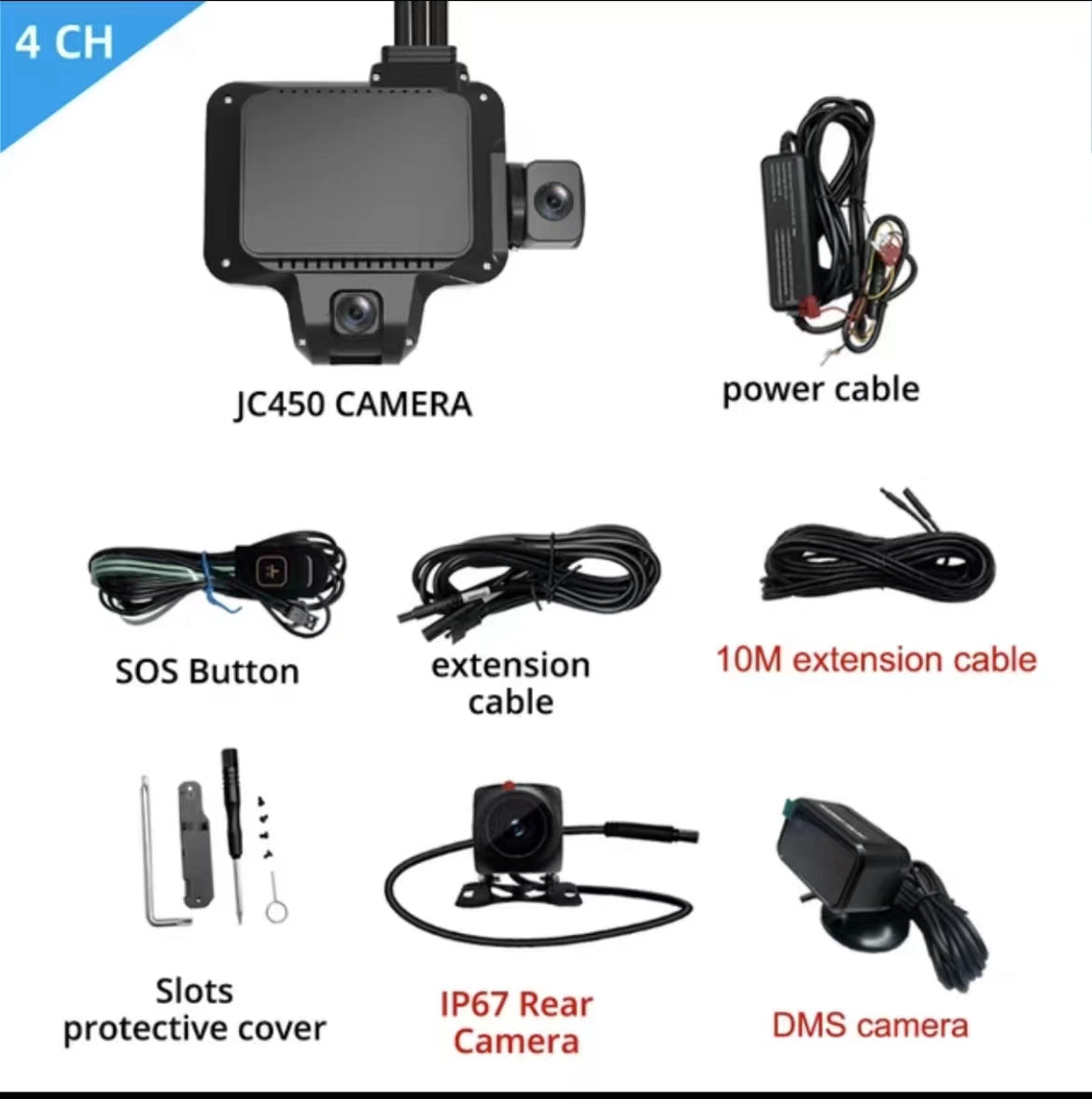 JIMIIOT JC450 Multi-Channel AI Dash Cam