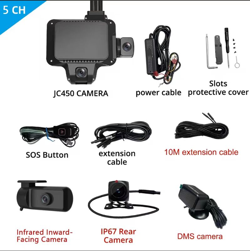 JIMIIOT JC450 Multi-Channel AI Dash Cam