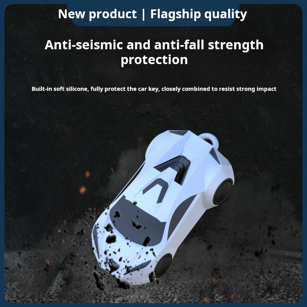 JETOUR White Zinc Alloy Key Remote Cover with two keychains-غطاء جهاز التحكم عن بعد لمفتاح سبائك الزنك الأبيض من JETOUR مع سلسلتي مفاتيح-Auto-Emporio-Kuwait.0