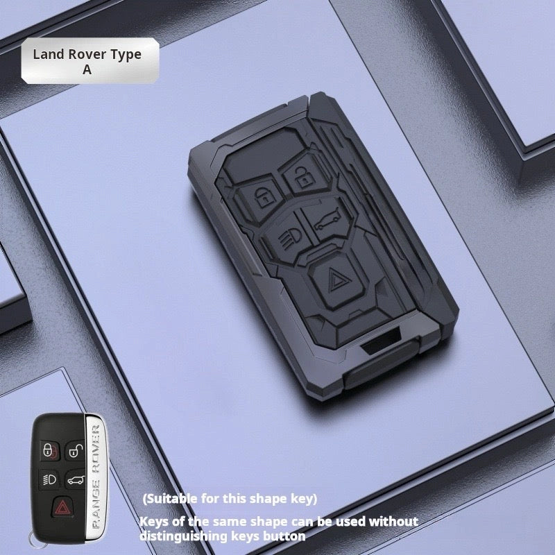 LAND ROVER Zinc Alloy Key Remote Cover with two keychains-غطاء جهاز التحكم عن بعد لمفتاح لاند روفر من سبائك الزنك مع سلسلتي مفاتيح-Auto-Emporio-Kuwait.0