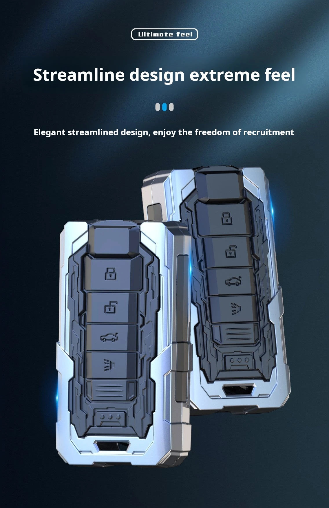 LEXUS Zinc Alloy Key Remote Cover with two keychains-Black-غطاء مفتاح التحكم عن بعد من سبائك الزنك لكزس مع سلسلتي مفاتيح - أسود-Auto-Emporio-Kuwait.0