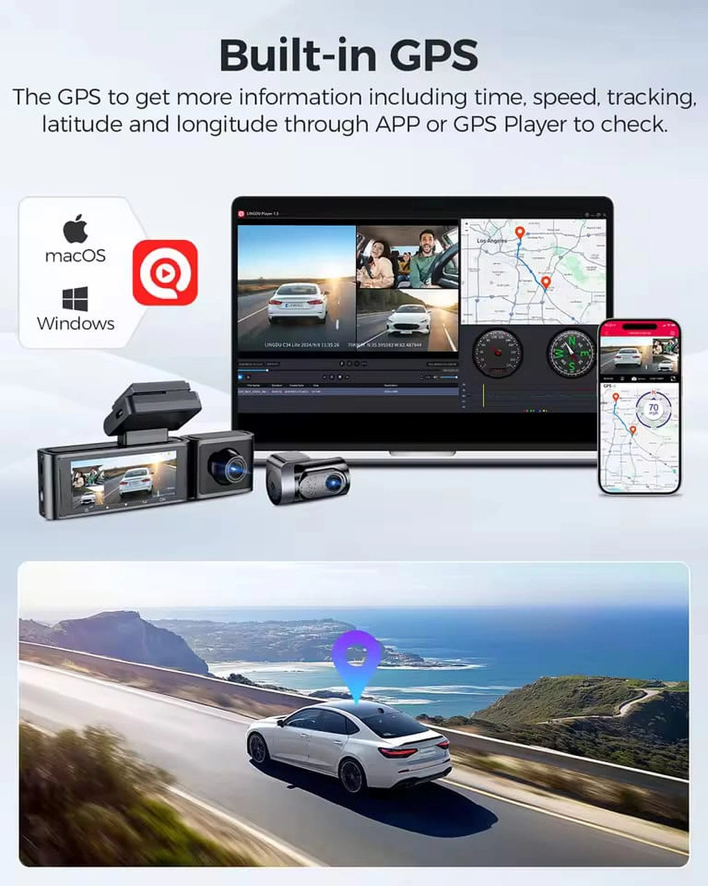 LINGDU C34 Lite 2K+1K+1K 3CH Dash Cam 4K Front Camera with 5G WiFi-LINGDU C34 Lite 2K+1K+1K 3CH Dash Cam 4K كاميرا أمامية مع 5G WiFi-Auto-Emporio-Kuwait.0