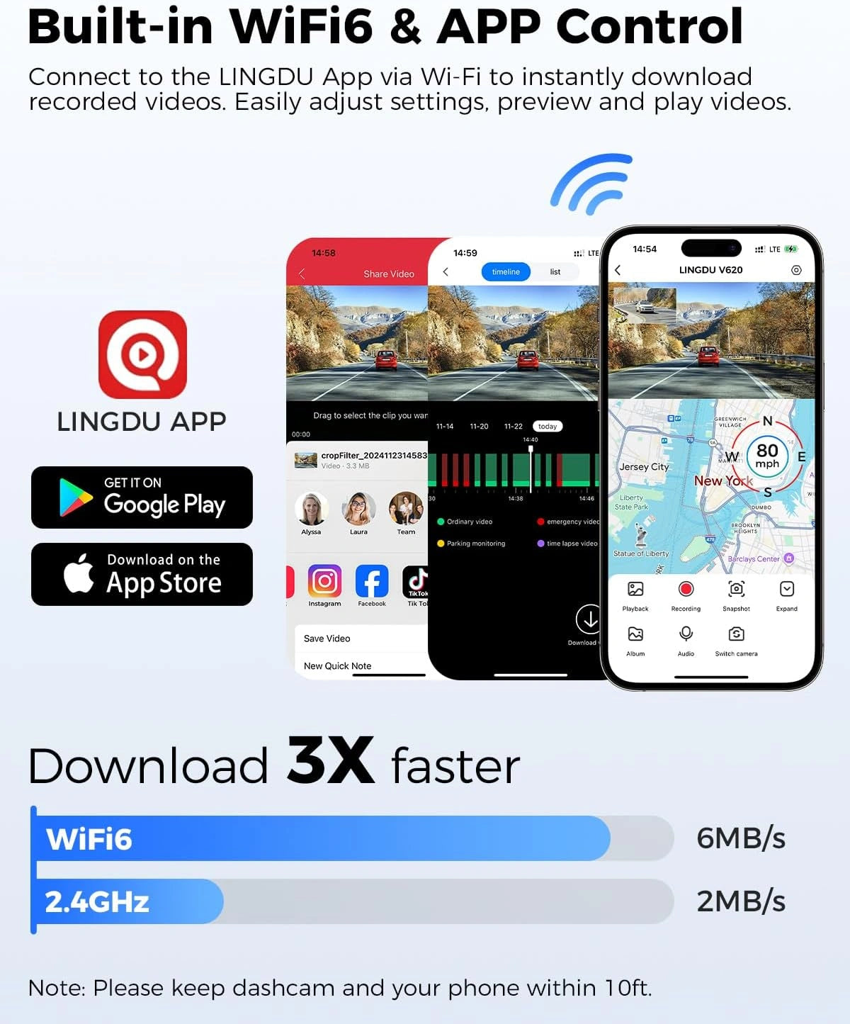 LINGDU V620 4K UHD+1080P 2CH Dash Cam-LINGDU V620 4K UHD + 1080P 2CH داش كام-Auto-Emporio-Kuwait.0