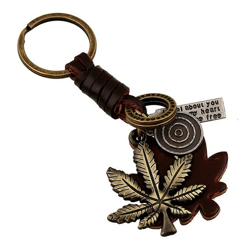 Leaf Charm Keychain-سلسلة مفاتيح سحرية على شكل ورقة شجر-Auto-Emporio-Kuwait.0