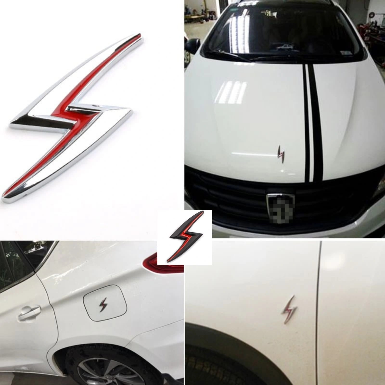 Lightning Bolt Badge Sticker-ملصق شارة صاعقة البرق-Auto-Emporio-Kuwait.0