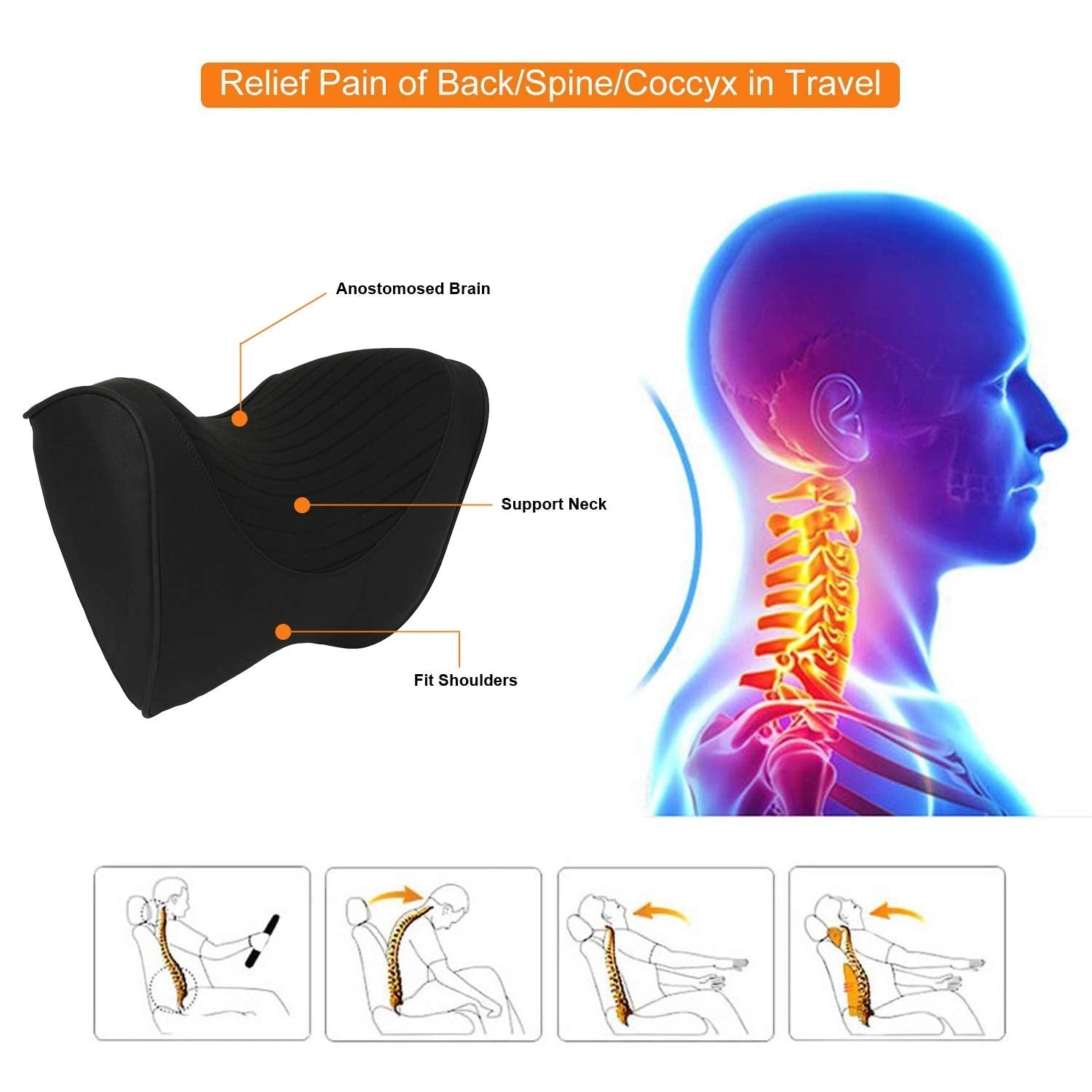 Memory Foam Neck Cushion Pillow-وسادة وسادة للرقبة من إسفنج الذاكرة-Auto-Emporio-Kuwait.0