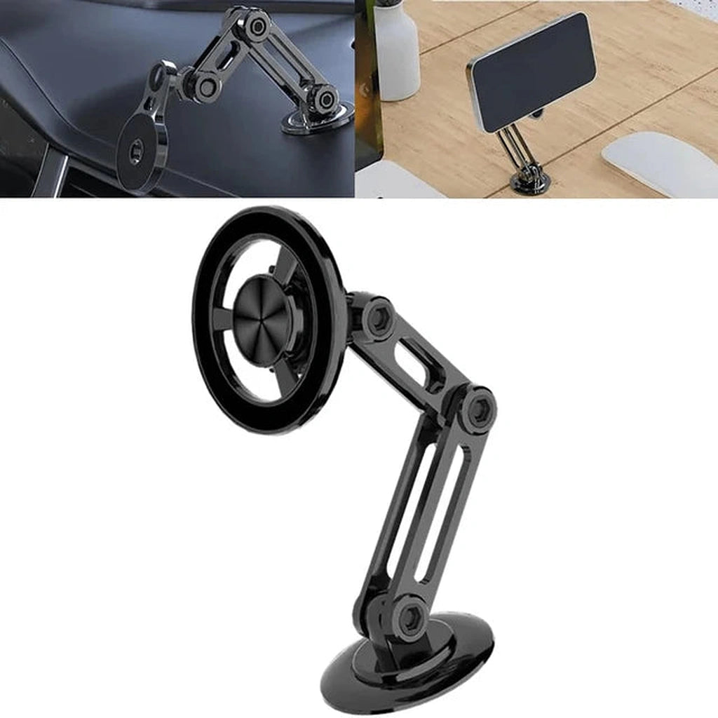 Metal Foldable Strong Magnetic Suction Mobile Holder-حامل موبايل معدني قوي بالشفط المغناطيسي قابل للطي-Auto-Emporio-Kuwait.0
