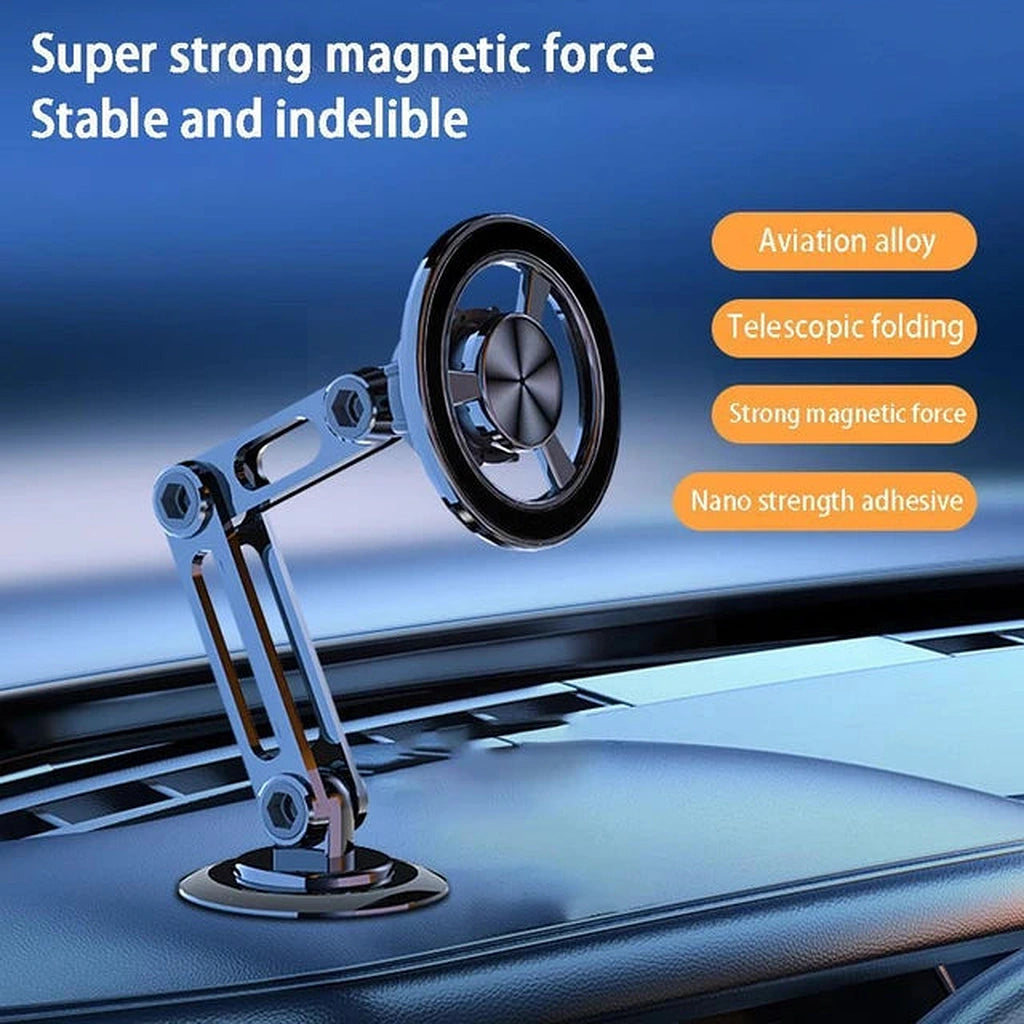 Metal Foldable Strong Magnetic Suction Mobile Holder-حامل موبايل معدني قوي بالشفط المغناطيسي قابل للطي-Auto-Emporio-Kuwait.0