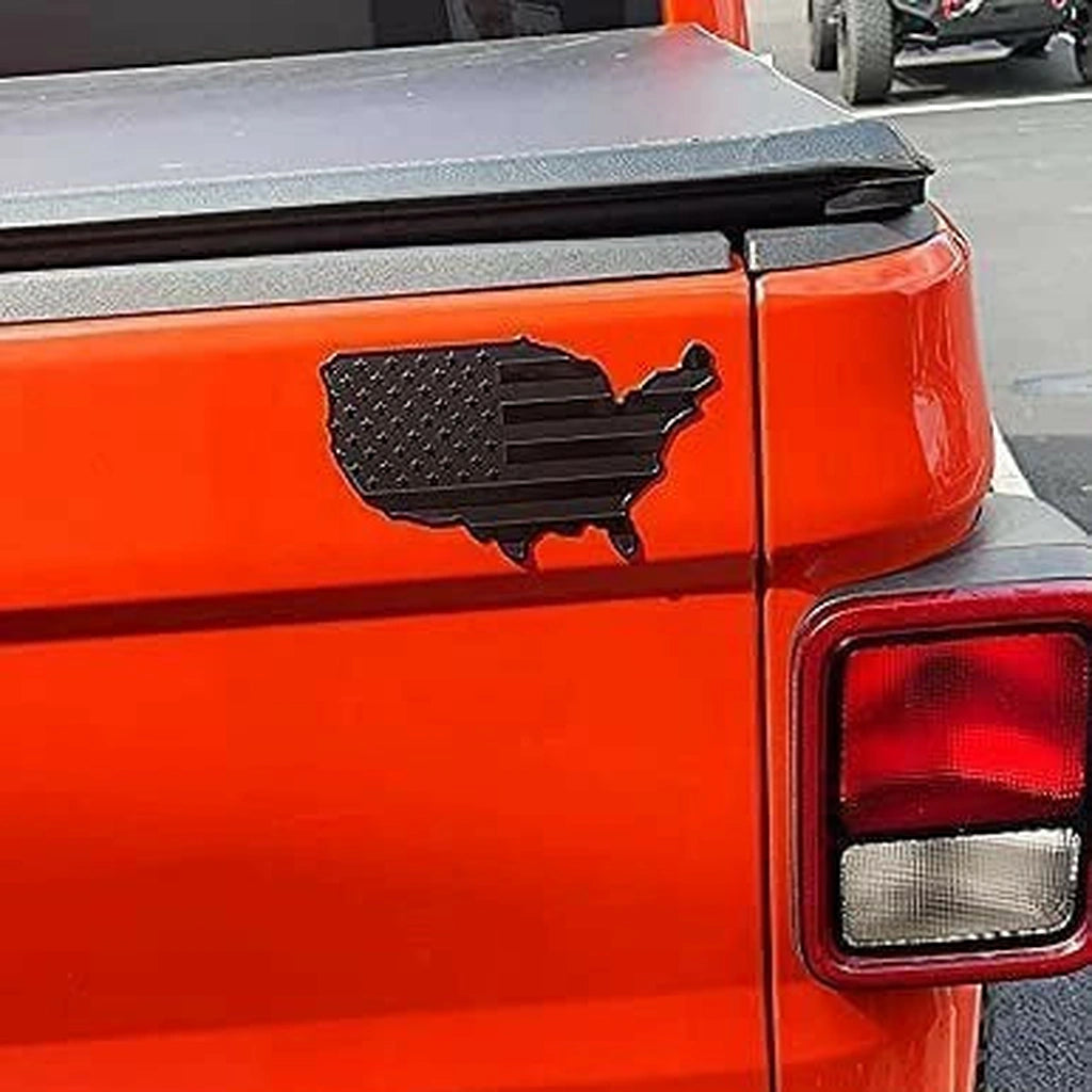 Metal USA Map Flag Badge Sticker-ملصق شارة علم خريطة الولايات المتحدة الأمريكية معدني-Auto-Emporio-Kuwait.0