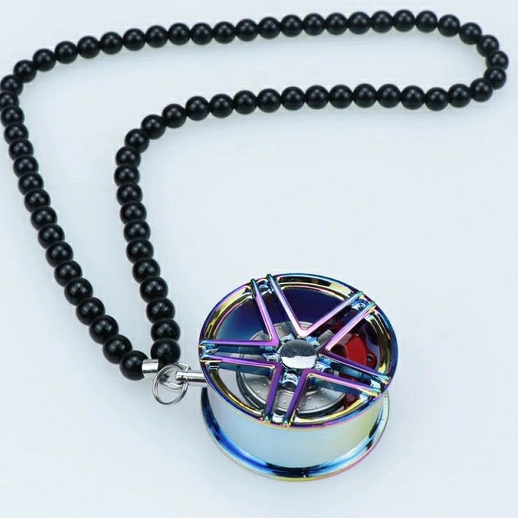 Metal Wheel Rim Hanging Pendant-حافة عجلة معدنية معلقة قلادة-Auto-Emporio-Kuwait.0