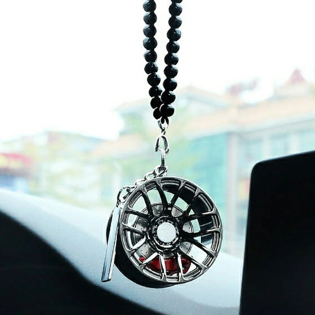 Metal Wheel Rim Hanging Pendant-حافة عجلة معدنية معلقة قلادة-Auto-Emporio-Kuwait.0