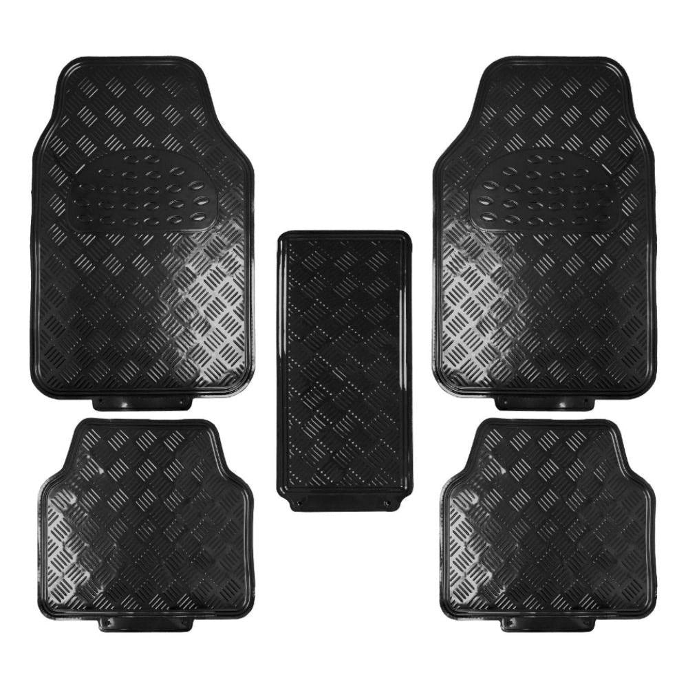 Metallic Car Mats (5 pcs set)-دواسات سيارة معدنية (طقم 5 قطع)-Auto-Emporio-Kuwait.0