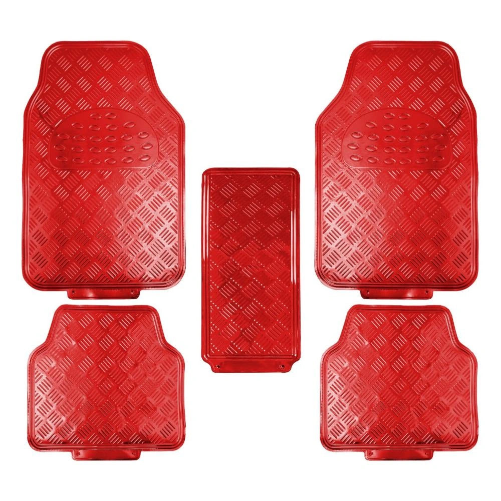 Metallic Car Mats (5 pcs set)-دواسات سيارة معدنية (طقم 5 قطع)-Auto-Emporio-Kuwait.0