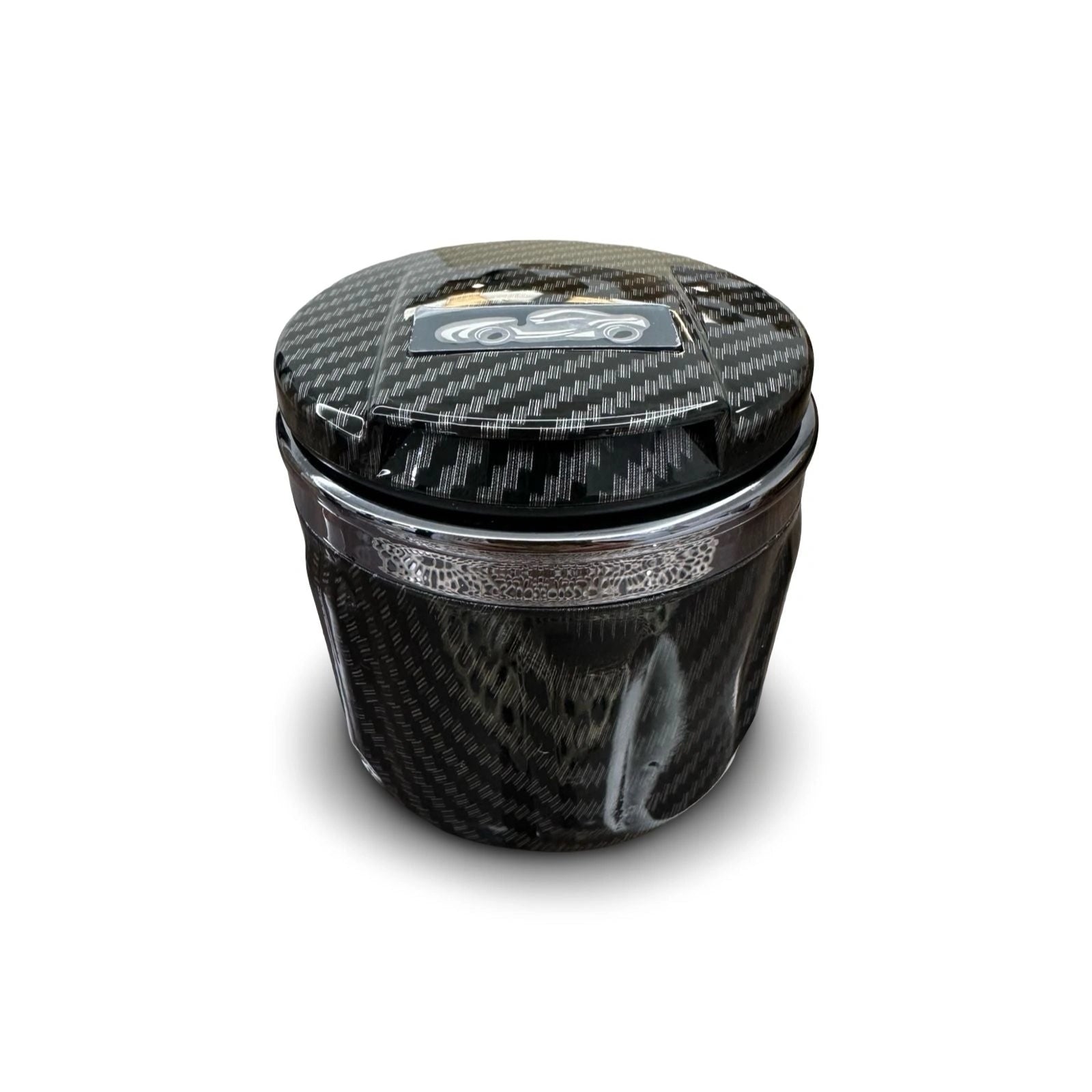 Mini Ashtray Carbon Fiber with LED Light-منفضة سجائر صغيرة من ألياف الكربون مع ضوء LED-Auto-Emporio-Kuwait.0